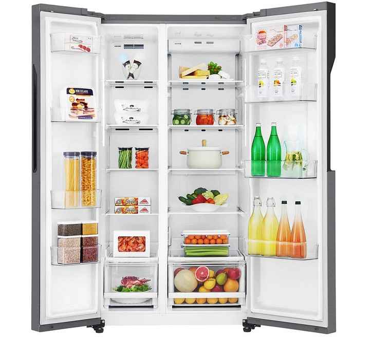 LG GCB247KQDV 679Ltr Side-By-Side Refrigerator (Dazzle Steel)
